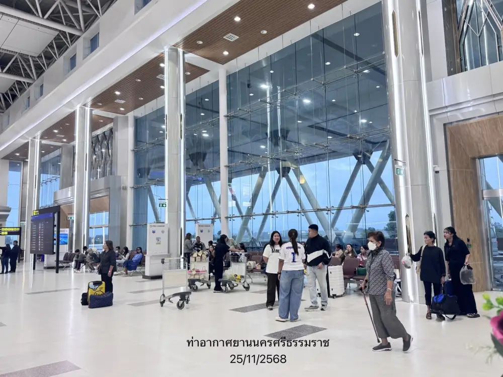 สนามบินภาคใต้เปิดบริการตามปกติ แม้ฝนตกต่อเนื่อง