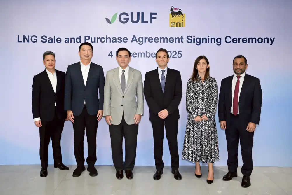 GULF - ENI บ.พลังงานอิตาลี เซ็นสัญญาซื้อขายก๊าซ LNG ยาว 10 ปีเริ่ม ม.ค.70