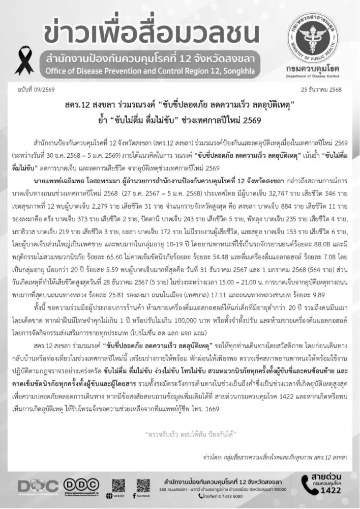 สคร.12 สงขลา ร่วมรณรงค์ 