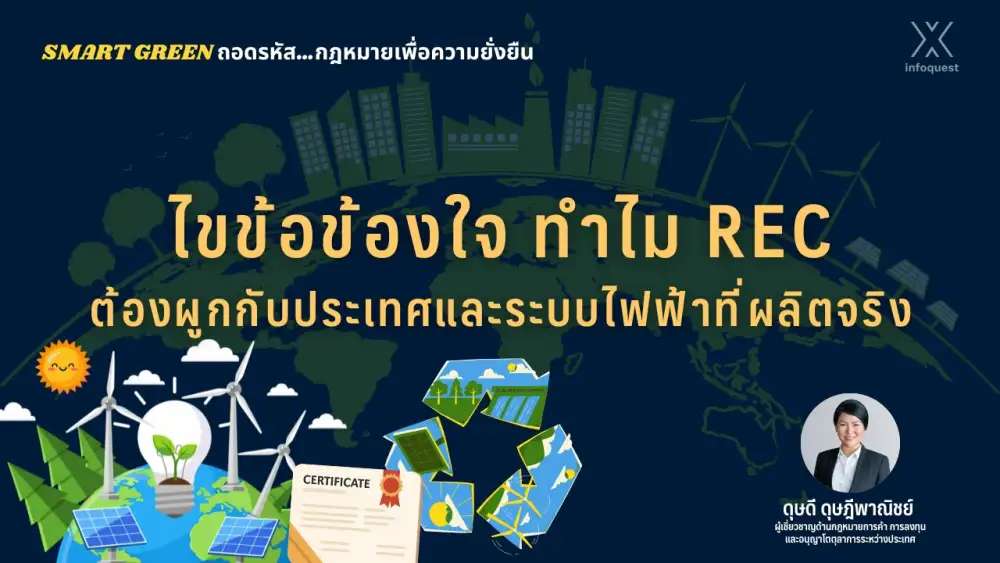 Smart Green ถอดรหัสกฎหมายเพื่อความยั่งยืน: ไขข้อข้องใจ ทำไม REC ต้องผูกกับประเทศและระบบไฟฟ้าที่ผลิตจริง