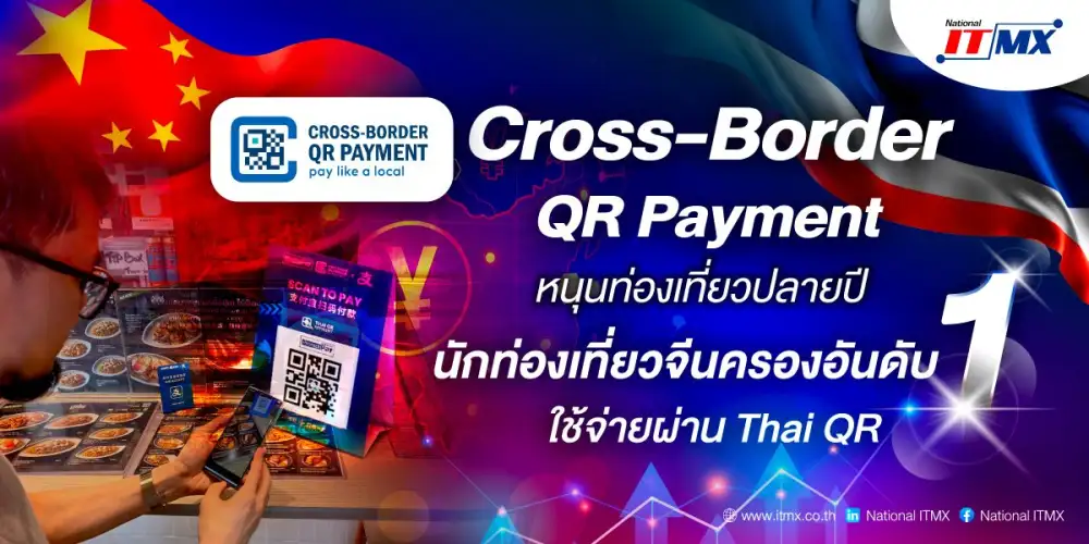 Cross-Border QR Payment หนุนท่องเที่ยวปลายปีนักท่องเที่ยวจีนครองอันดับ 1 ใช้จ่ายผ่าน Thai QR