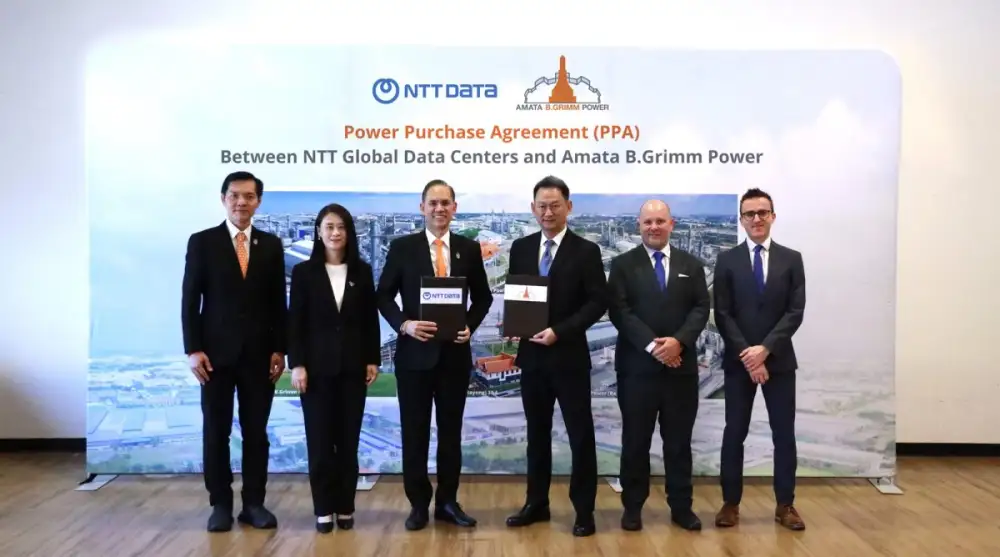 บี.กริม เพาเวอร์ ผนึกกำลัง NTT Global Data Centers ญี่ปุ่น ลงนามสัญญาซื้อขายไฟฟ้าขนาด 100 เมกะวัตต์พร้อมเดินเครื่องเชิงพาณิชย์ มิถุนายน 2570 ณ นิคมอุตสาหกรรมอมตะซิตี้ ชลบุรี