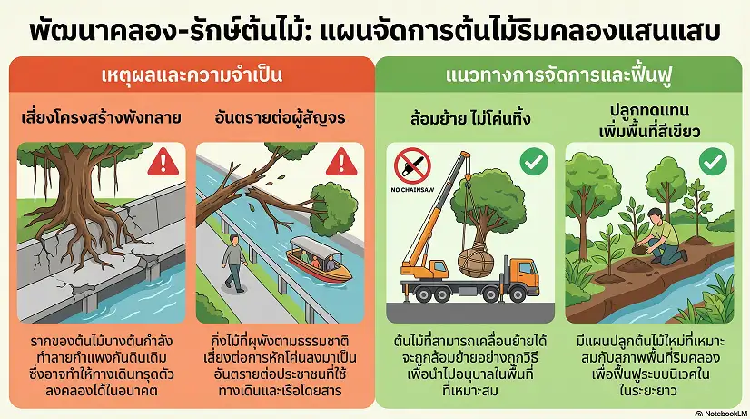 สนน. แจงตัดต้นไม้ใหญ่ริมคลองแสนแสบ ย้ำความปลอดภัยต่อโครงสร้าง-ยึดหลักรุกขกรรม