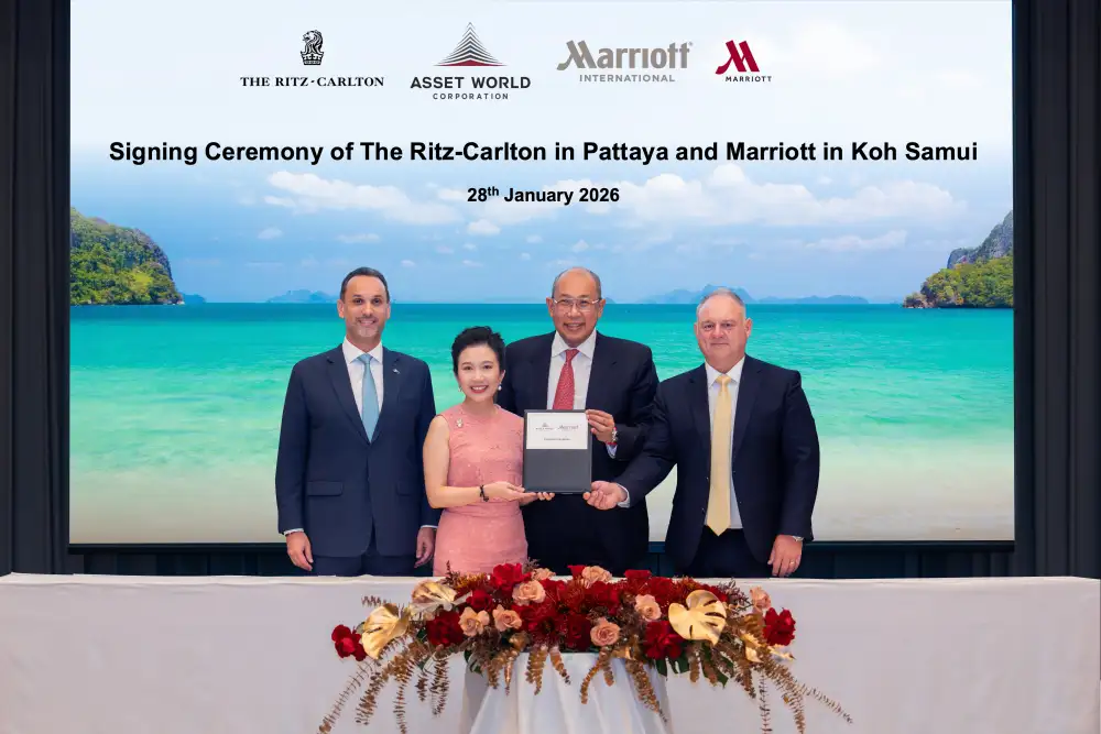 AWC ผนึก แมริออท เดินหน้าพัฒนาโรงแรม เดอะ ริทซ์-คาร์ลตัน พัทยา และโรงแรมแมริออท เกาะสมุย
