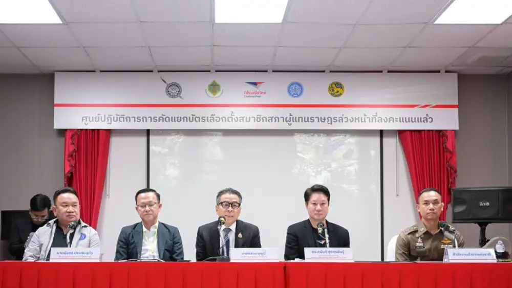 กกต. ผนึกไปรษณีย์ไทย - กงสุล - สตช. เปิดกระบวนการคัดแยกบัตรเลือกตั้งล่วงหน้า ย้ำพร้อมส่งถึงเขตเลือกตั้งทั่วประเทศตามกรอบเวลา - คุมเข้มปลอดภัยทุกขั้นตอน