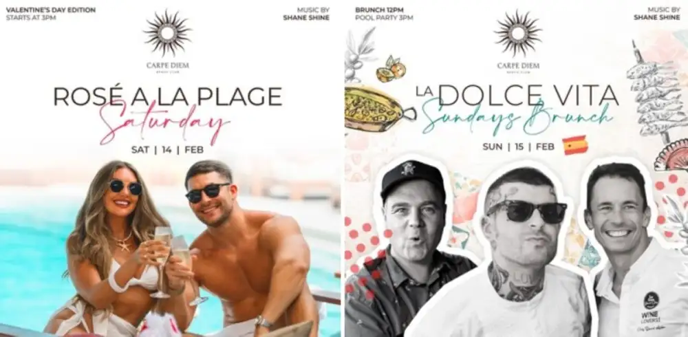 Carpe Diem Beach Club เปิดตัวกิจกรรมฉลองสุดสัปดาห์วันวาเลนไทน์ อบอวลด้วยเสน่ห์ของไวน์โรเซ่ มนต์ขลังแห่งความรัก และกลิ่นอายสเปนริมชายหาด