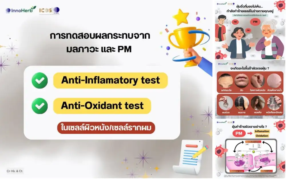 วว. ให้บริการทดสอบผลกระทบจากมลภาวะ / PM 2.5 ในเซลล์ผิวหนังและเซลล์รากผม