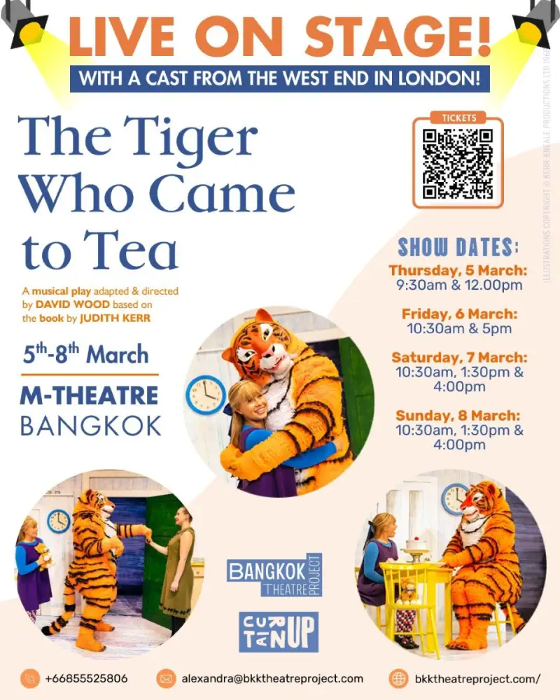 เตรียมพบกับความมหัศจรรย์ของละครเวทีสำหรับเด็ก The Tiger Who Came to Tea ที่จะกลับมาสร้างรอยยิ้มในกรุงเทพฯ อีกครั้ง