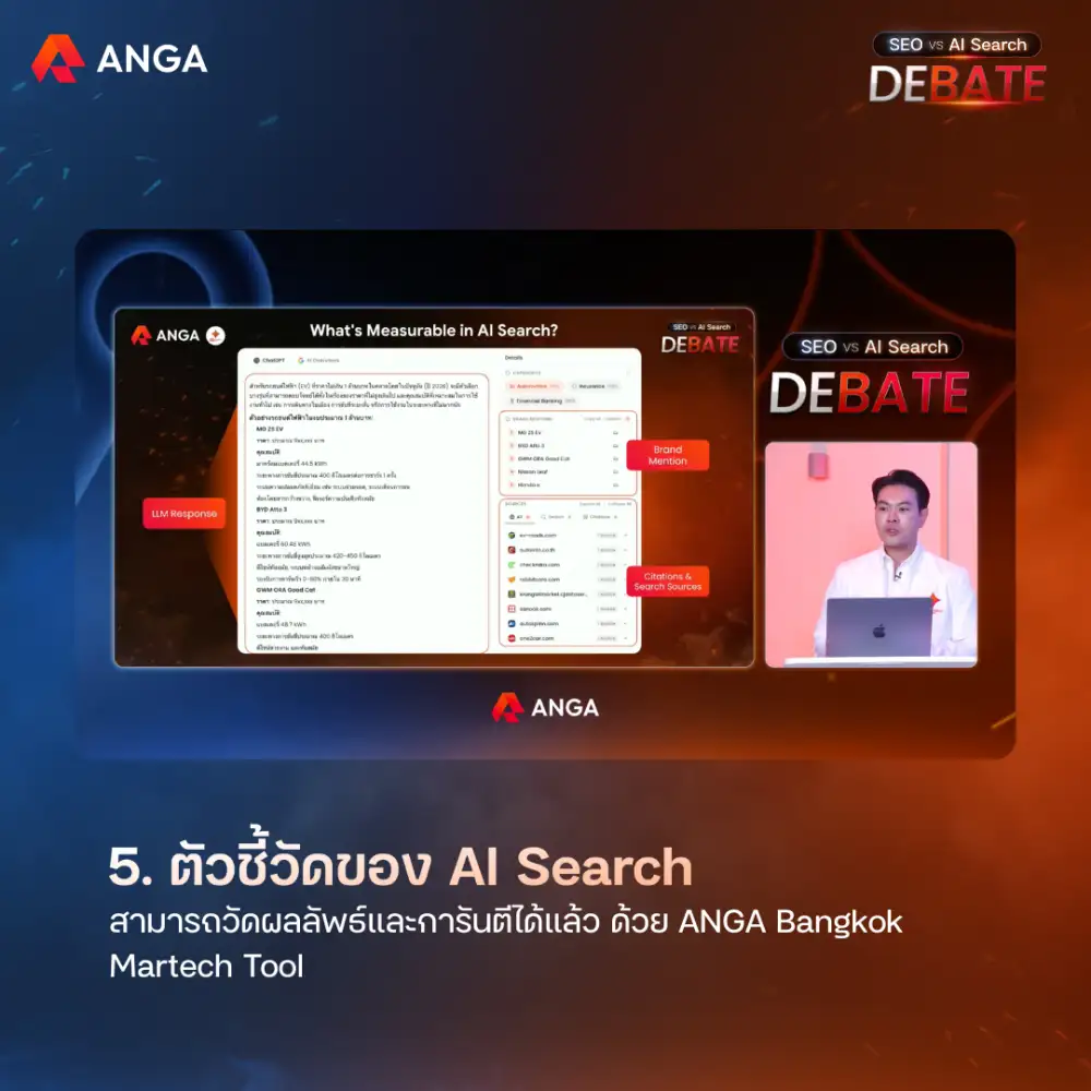 สรุปไฮไลท์การทำ AI Search จากงาน [WEBINAR 2026] SEO VS AI Search DEBATE โดย ANGA Bangkok มัดรวม! ย่อยเนื้อหามาให้แล้วในโพสต์นี้