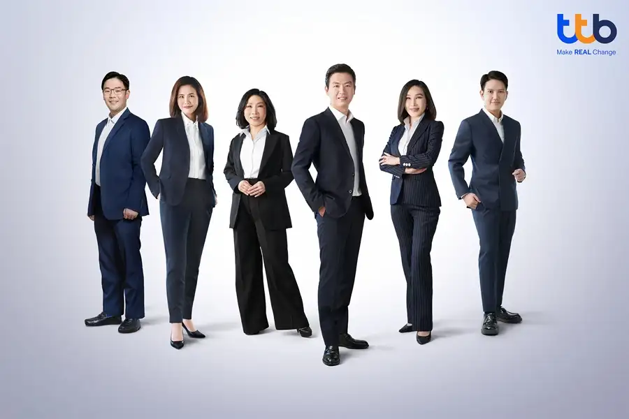 ทีทีบี ปรับทัพครั้งสำคัญ เปิดตัว 6 ผู้บริหารรุ่นใหม่ เสริมแกร่งทุกมิติ ตอบโจทย์ทั้งลูกค้าบุคคลและลูกค้าธุรกิจ เดินหน้าสู่ธนาคารที่ลูกค้าชื่นชอบและบอกต่อ
