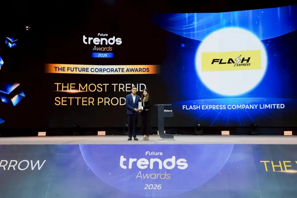 Flash Express คว้ารางวัล Future Trends Awards 2026 สาขา The Most Trend Setter Product ตอกย้ำผู้นำเทรนด์ด้านผลิตภัณฑ์