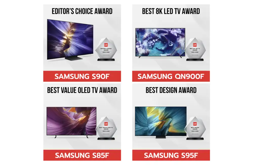 ซัมซุงคว้า 4 รางวัล Best of The Best TV Award 2025-2026 ตอกย้ำผู้นำนวัตกรรมทีวีระดับโลกเพื่อผู้บริโภคชาวไทย