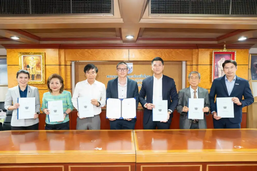 สมาคมต่อเรือและซ่อมเรือไทย ผนึกกำลัง 8 เอกชนไทย ลงนามความร่วมมือผลักดันโครงการต่อเรือรบขนาดใหญ่ในประเทศ วางรากฐานอุตสาหกรรมป้องกันประเทศสู่มาตรฐานสากล