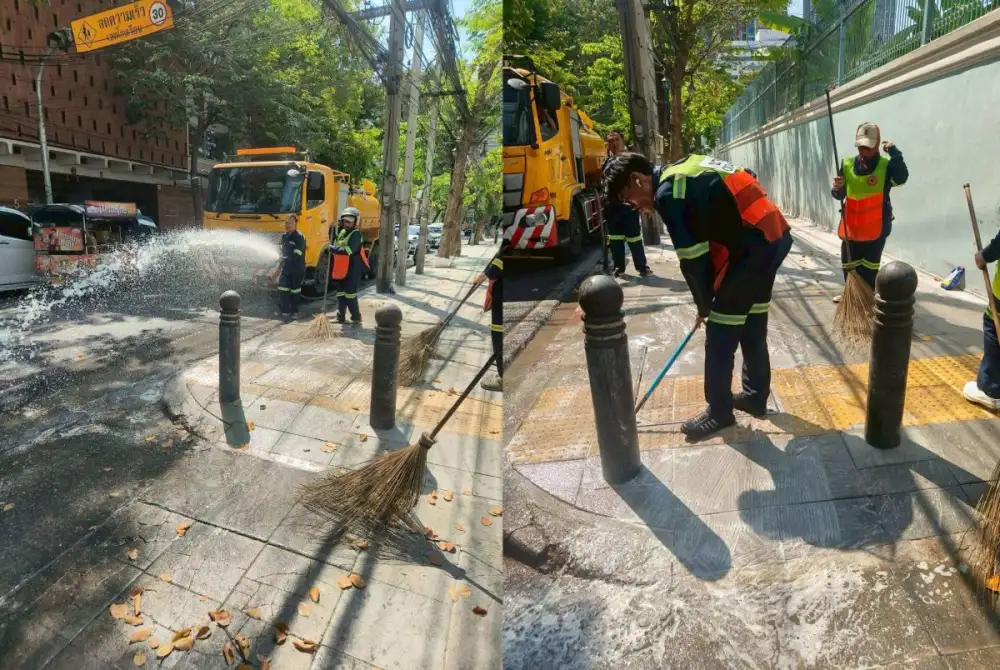 เขตบางรักทำความสะอาดจุดพักขยะซอยคอนแวนต์ ดูแลความสะอาดและความเป็นระเบียบเรียบร้อยในพื้นที่