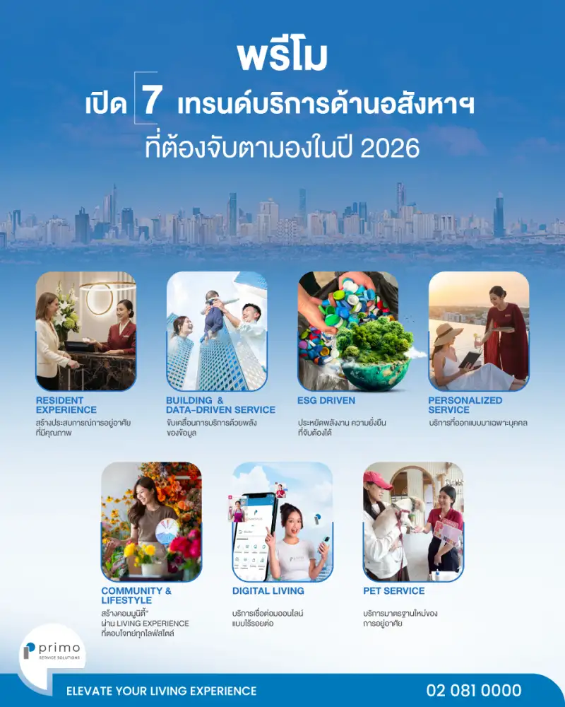 พรีโม เปิด 7 เทรนด์บริการอสังหาฯยุคใหม่ ขับเคลื่อนบริการด้วย Experience, Community และ ESG