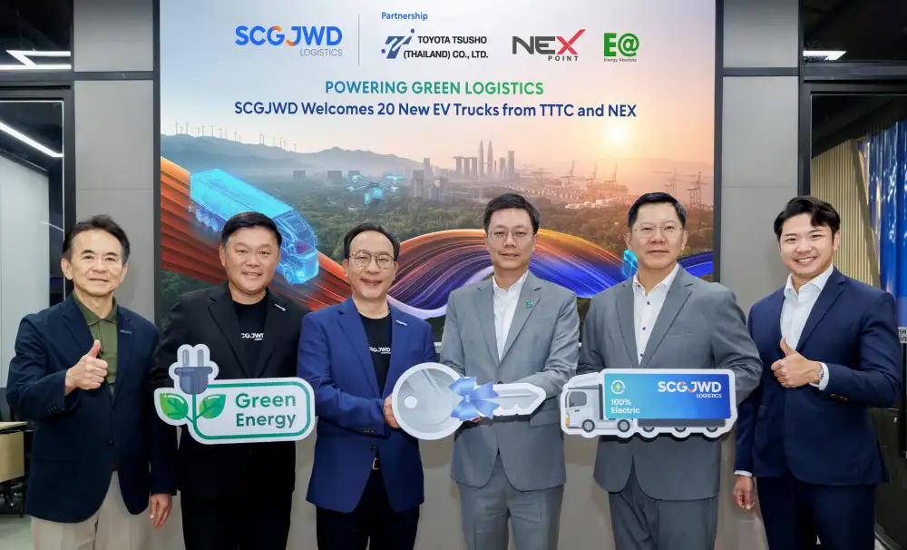 SJWD รับมอบหัวลาก EV เพิ่ม 20 คันเสริมศักยภาพขยายเส้นทางบริการขับเคลื่อน Green Logistics-Net Zero