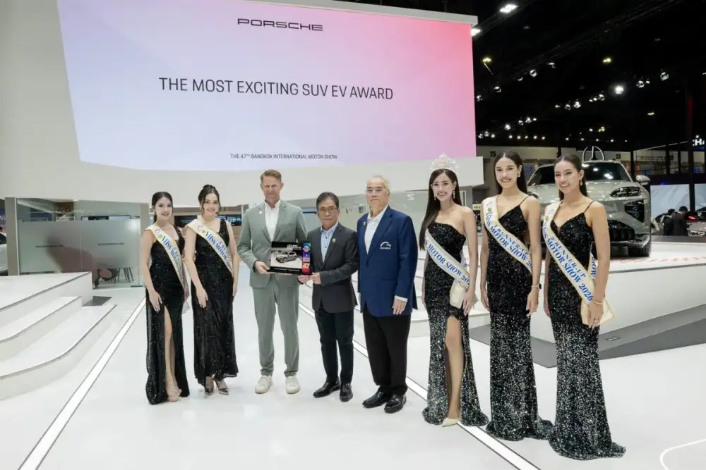 ปอร์เช่ ประเทศไทย คว้ารางวัล The Most Exciting SUV EV ในงานมอเตอร์โชว์ 2026 ตอกย้ำความสำเร็จการเปิดตัวคาเยนน์ อิเล็กทริค ใหม่