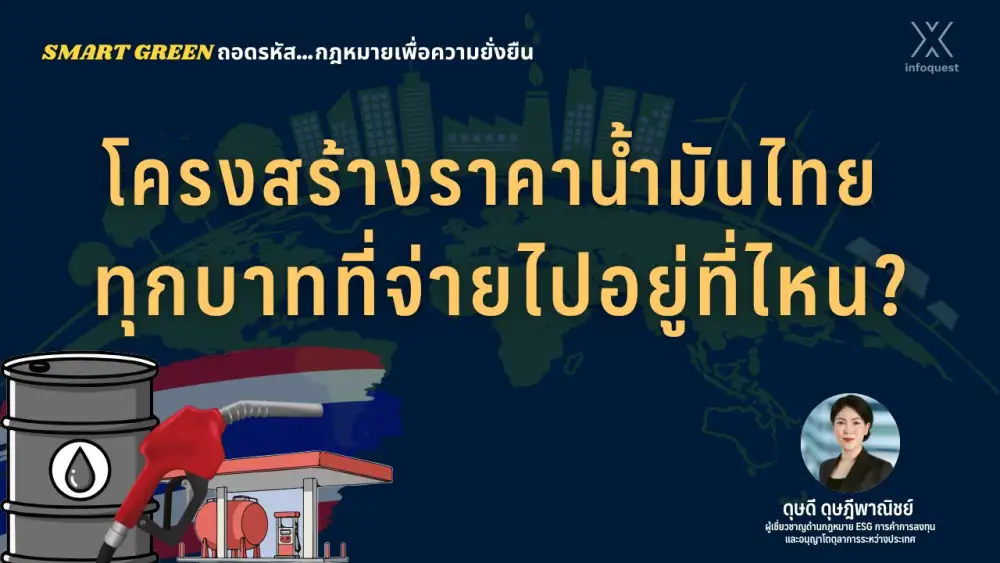 Smart Green ถอดรหัส  กฎหมายเพื่อความยั่งยืน: โครงสร้างราคาน้ำมันไทย ทุกบาทที่จ่ายไปอยู่ที่ไหน