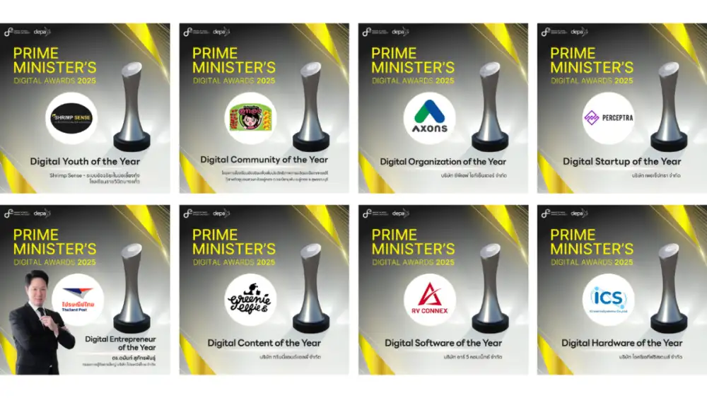 ดีป้า ประกาศรายชื่อผู้ได้รับรางวัล Prime Minister's Digital Awards 2025
