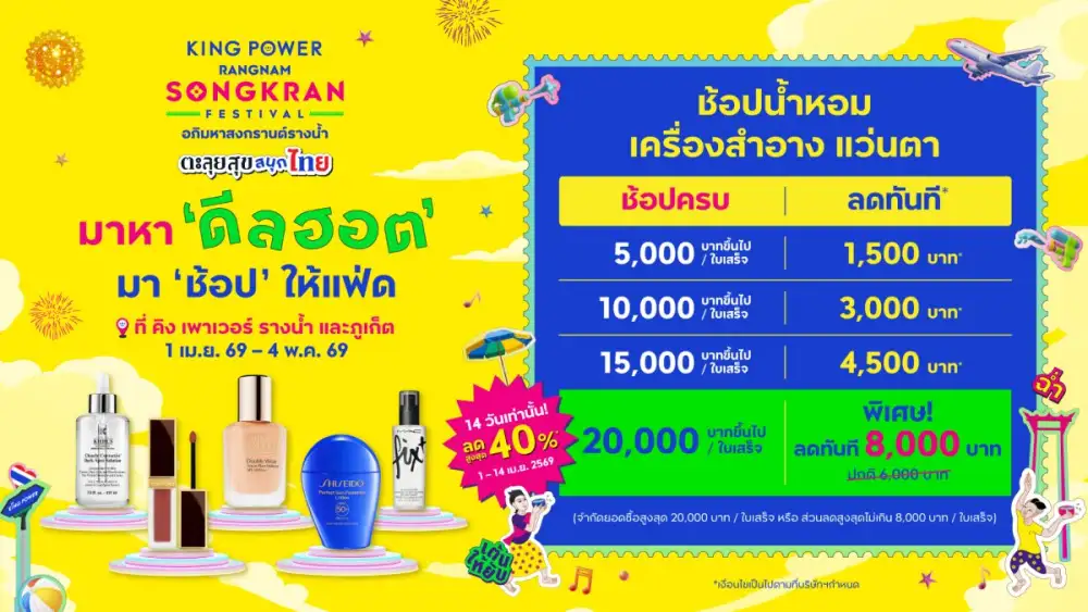 คิง เพาเวอร์ มอบความคุ้มค่ากับอภิ 'มาหา' ดีลฮอต ลดสูงสุด 30%