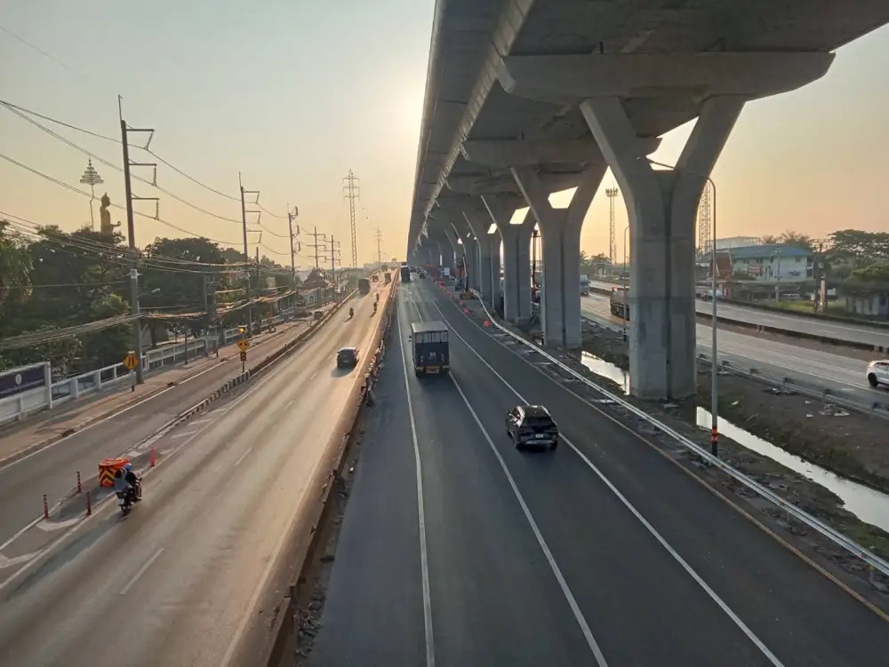 พระราม 2 วิ่งฉลุย!! คืนผิวจราจรช่วงสงกรานต์ ก่อนปิดเบี่ยง 20 เม.ย. ขีดเส้นเสร็จก่อนเปิดเรียน