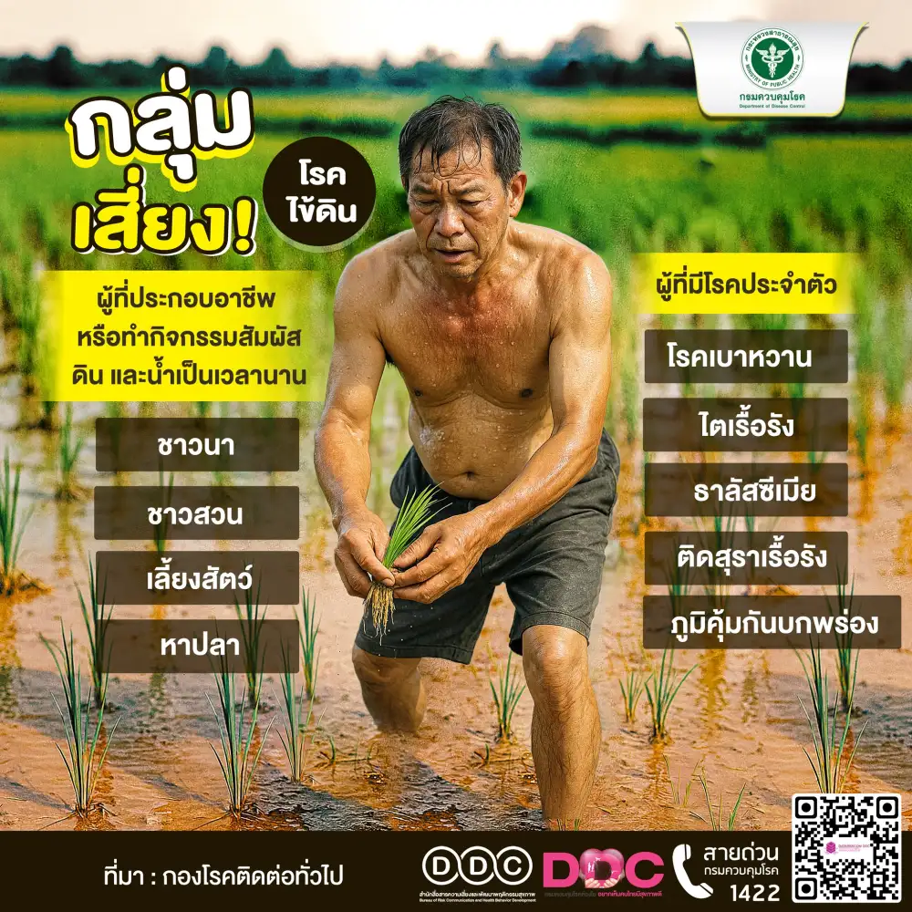 รู้จักโรคไข้ดิน!! สธ. ยกระดับเฝ้าระวังหลังพบผู้ป่วย 752 ราย เสียชีวิตแล้ว 23 ราย