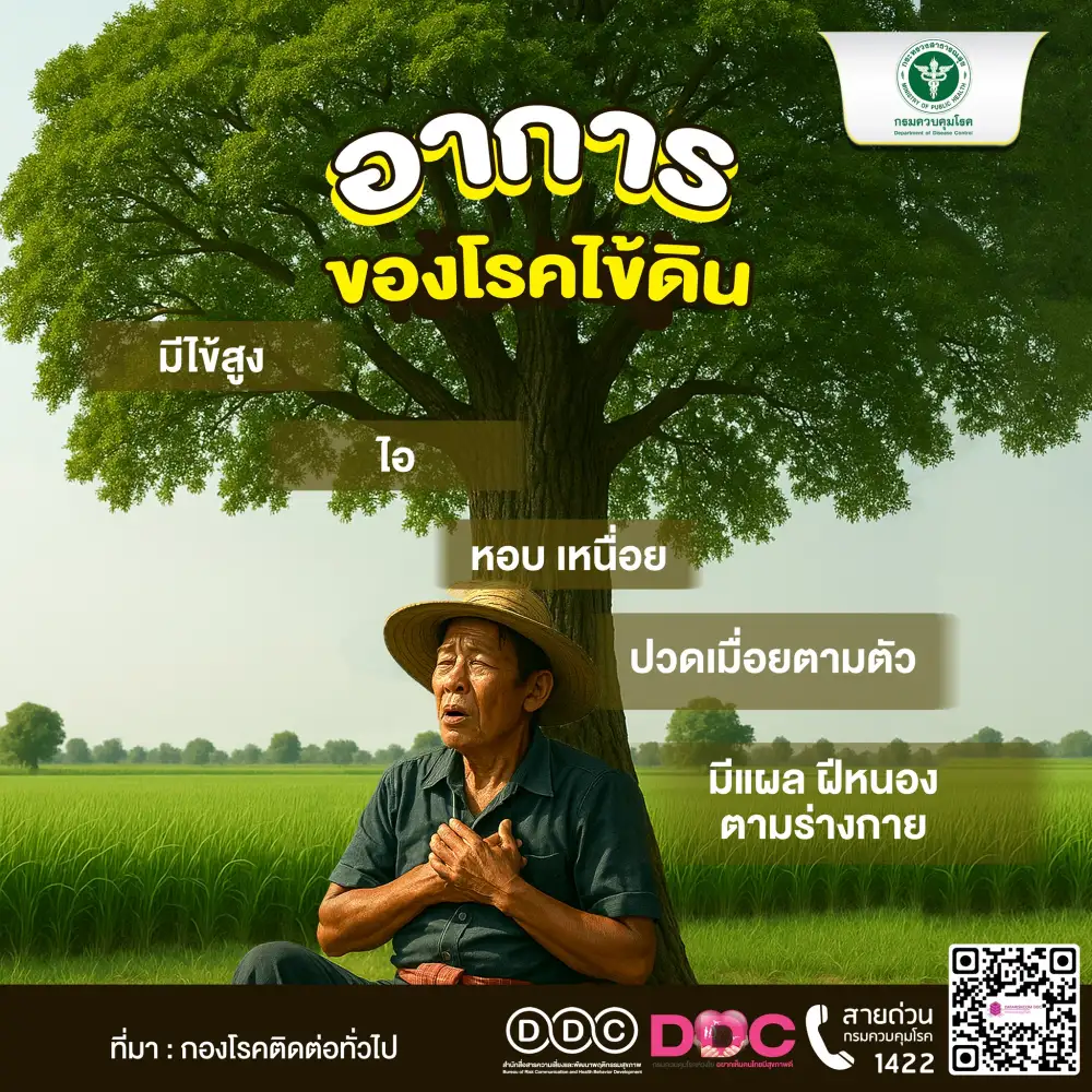 รู้จักโรคไข้ดิน!! สธ. ยกระดับเฝ้าระวังหลังพบผู้ป่วย 752 ราย เสียชีวิตแล้ว 23 ราย