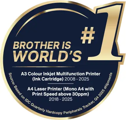 บราเดอร์ครองแชมป์เครื่องพิมพ์อันดับ 1 ของโลก จากการจัดอันดับโดย IDC 2026 ต่อเนื่อง 18 ปีในกลุ่ม A3 Color Inkjet MFP และ 8 ปีในกลุ่ม A4 Laser Printer