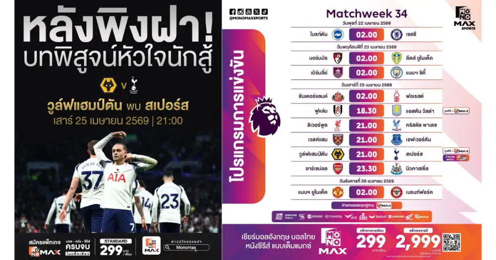 โค้งสุดท้ายพรีเมียร์ลีกเดือดทุกแมตซ์!!! 