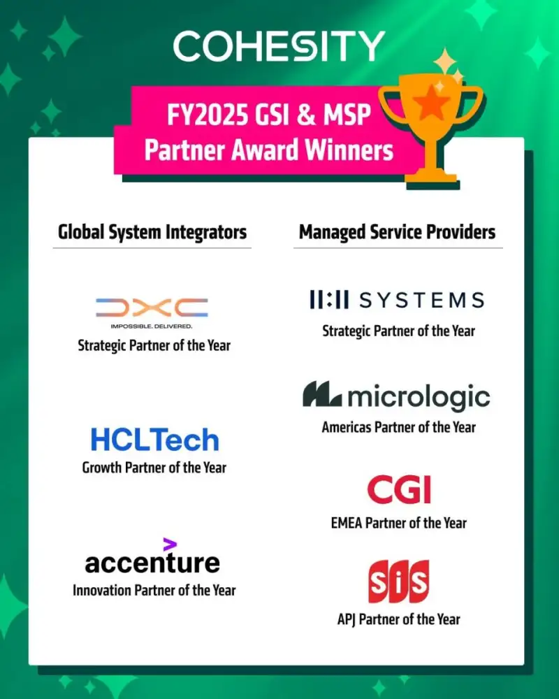 SiS คว้ารางวัล APJ Partner of the Year 2025 หนึ่งเดียวในภูมิภาค จาก Cohesity ตอกย้ำศักยภาพผู้นำโซลูชันไอที