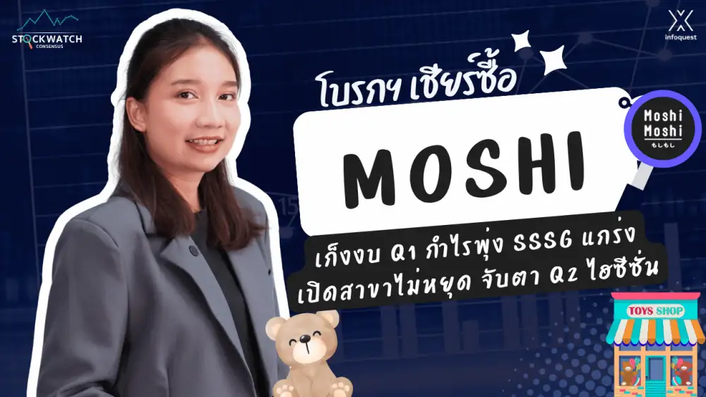CONSENSUS: เจาะ MOSHI เก็งงบ Q1 กำไรพุ่ง SSSG แกร่ง-เปิดสาขาไม่หยุด จับตา Q2 ไฮซีซั่น