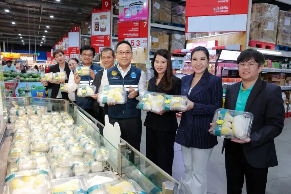 แม็คโคร-โลตัส ภายใต้ ซีพี แอ็กซ์ตร้า ตั้งเป้ารับซื้อทุเรียนจากเกษตรกรชาวสวนตลอดปีกว่า 22 ล้านกิโลกรัม