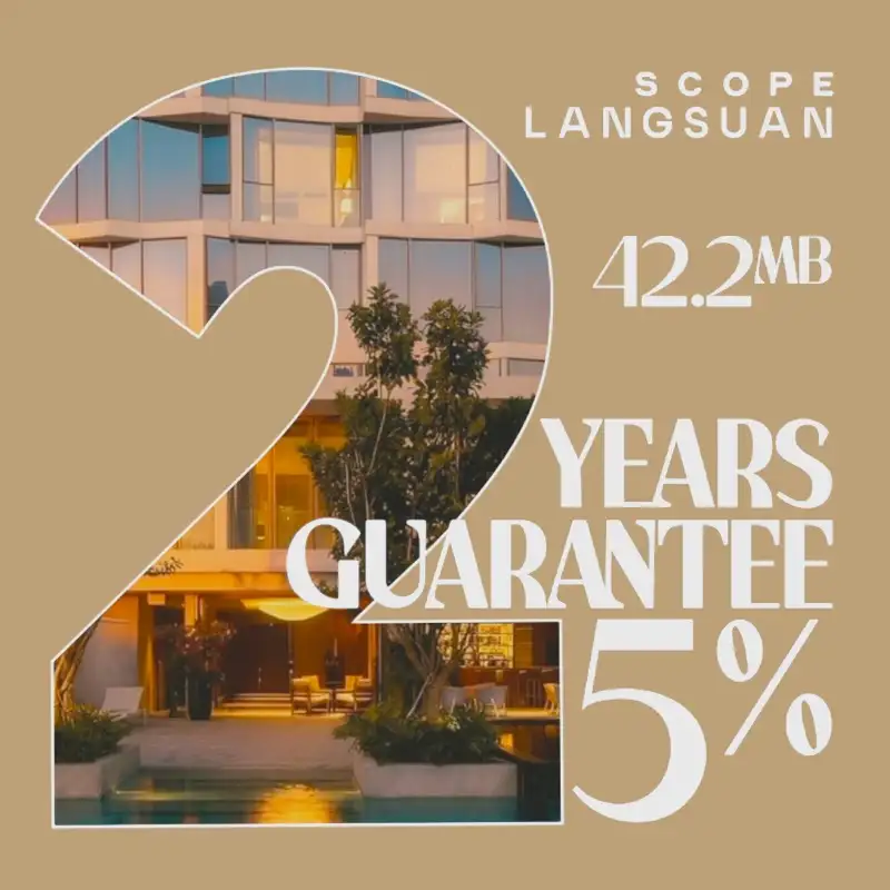 SCOPE เปิดข้อเสนอสุดพิเศษ การันตีผลตอบแทน 5% นาน 2 ปี เสริมความแข็งแกร่งตลาด Ultra Luxury ผ่าน Well-Being Living ที่ตอบโจทย์ตลาดบน
