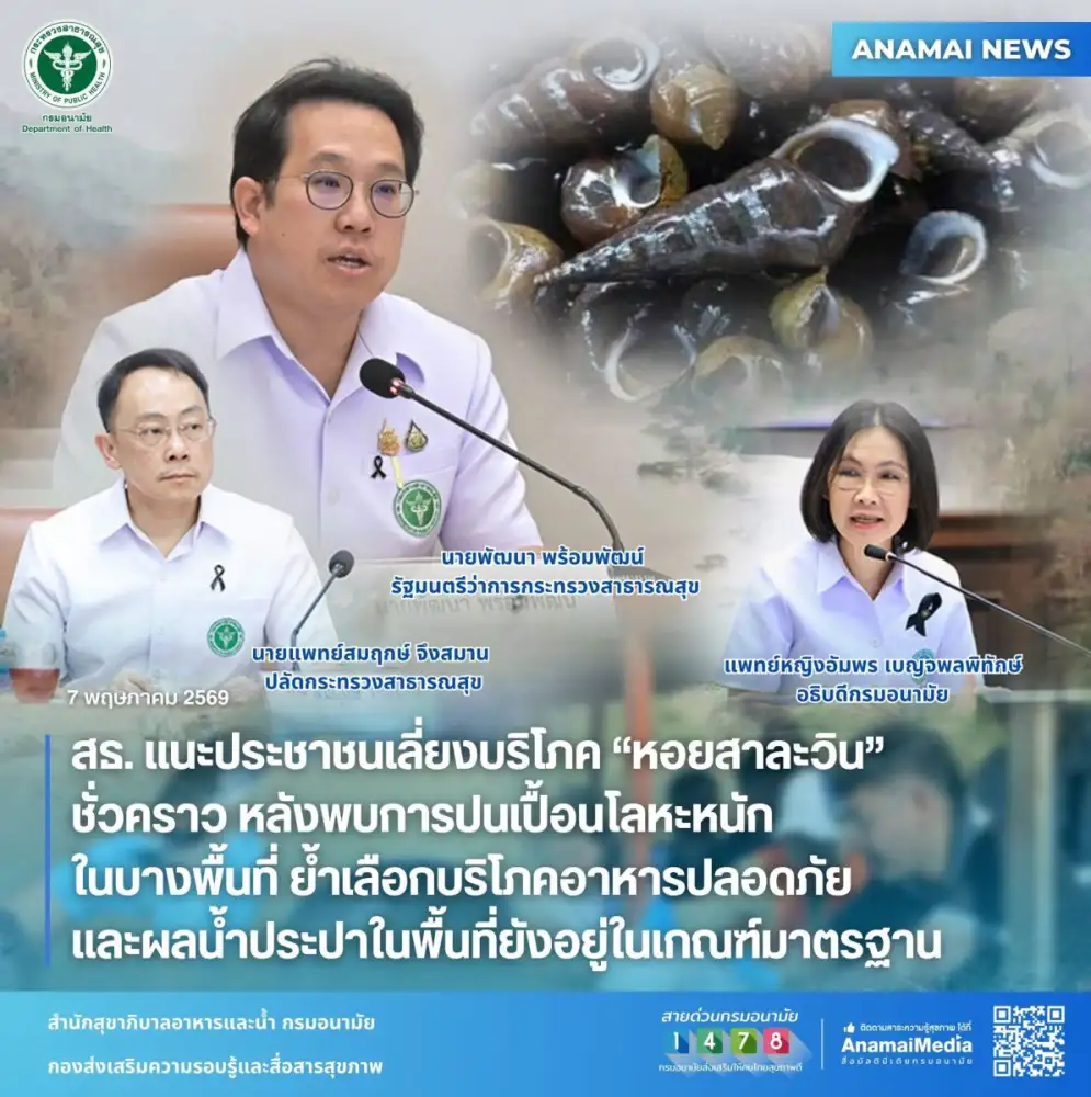 สธ. แนะประชาชนเลี่ยงบริโภค 