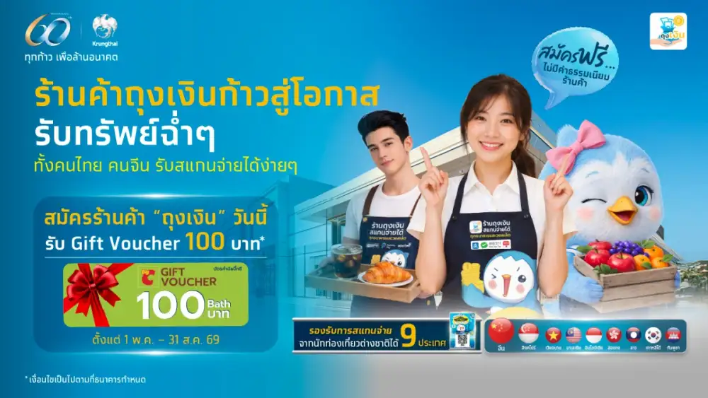 ธนาคารกรุงไทย จัดโปรฯ เพิ่มโอกาสธุรกิจไทย รับชำระเงินนักท่องเที่ยวต่างชาติ ผ่านแอปฯ