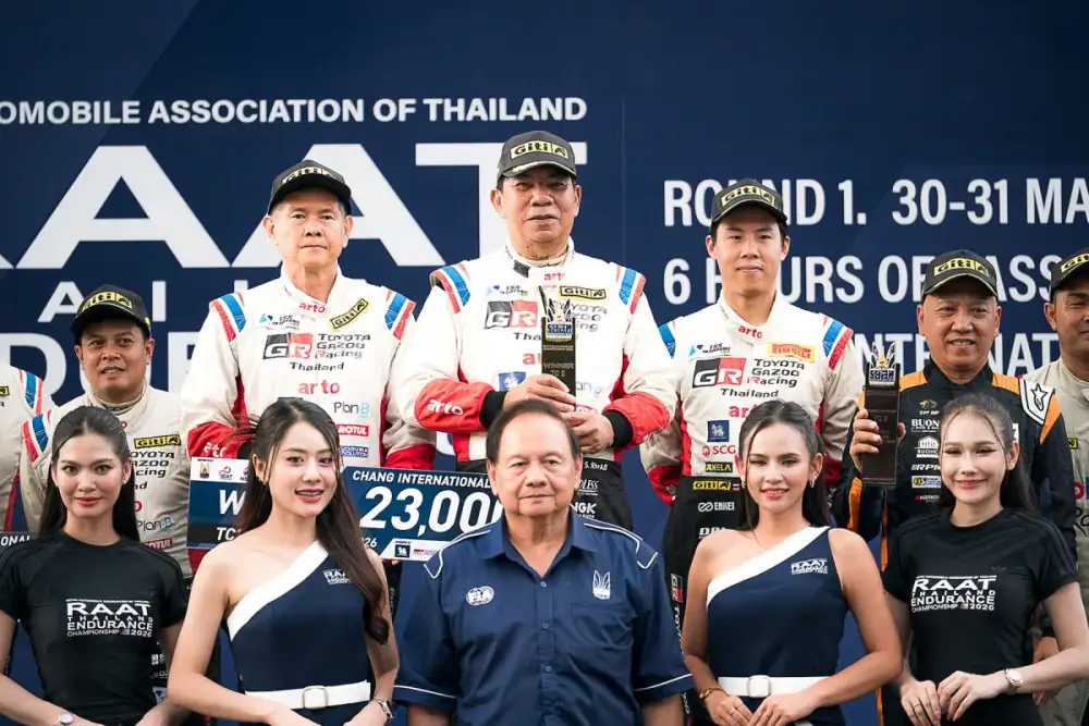 'TOYOTA GAZOO Racing Thailand โชว์แกร่งผงาดศึกมาราธอน RAAT Endurance เปิดฤดูกาล 2026