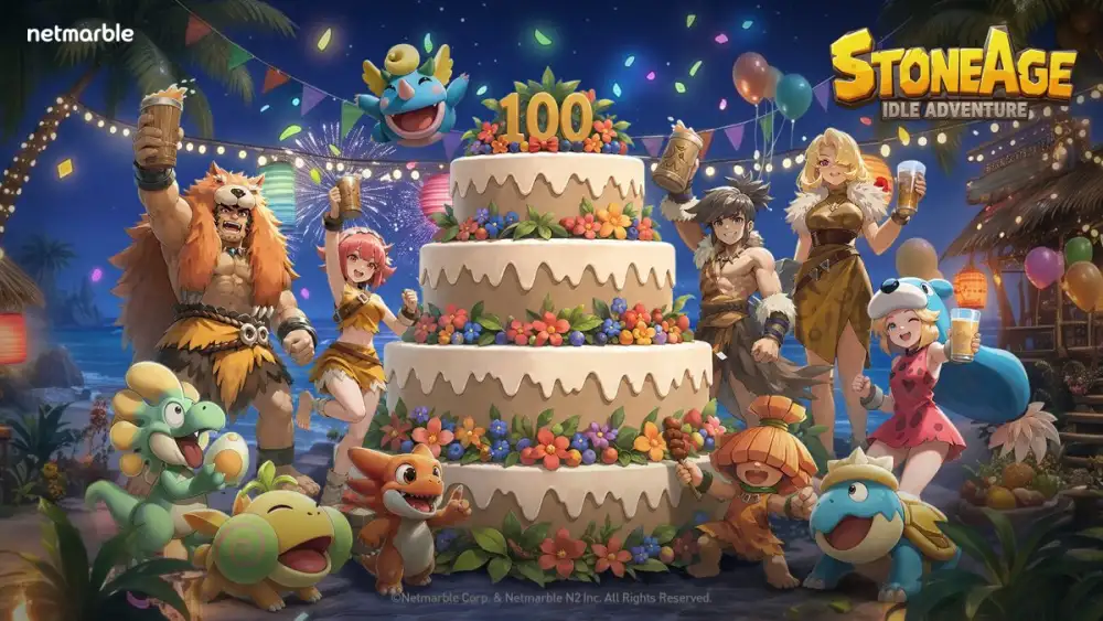 StoneAge Idle Adventure เริ่มกิจกรรมฉลองก่อนเกมเปิดตัวครบ 100 วัน !