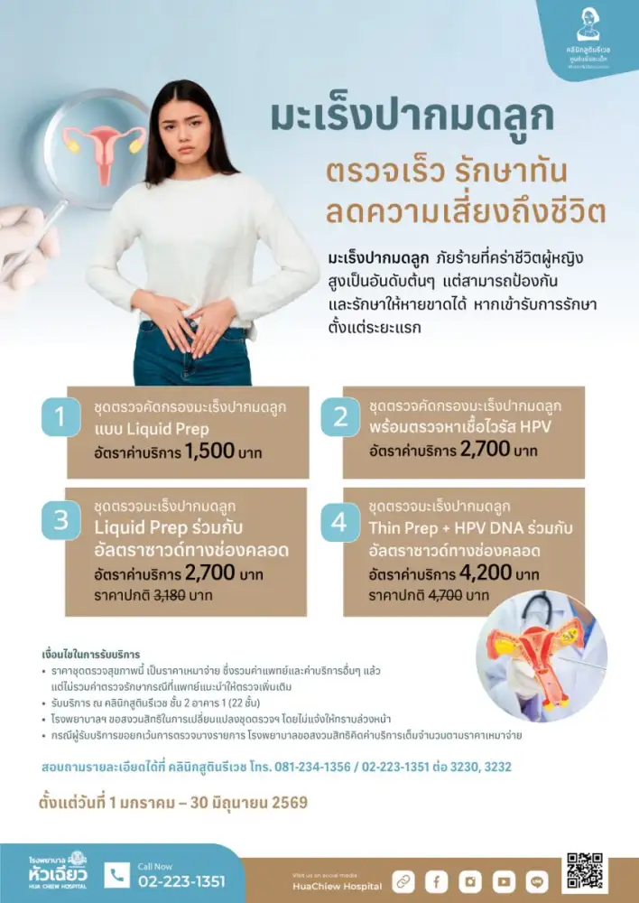 โปรแกรมตรวจคัดกรองผู้มีความเสี่ยงมะเร็งปากมดลูก @รพ. หัวเฉียว