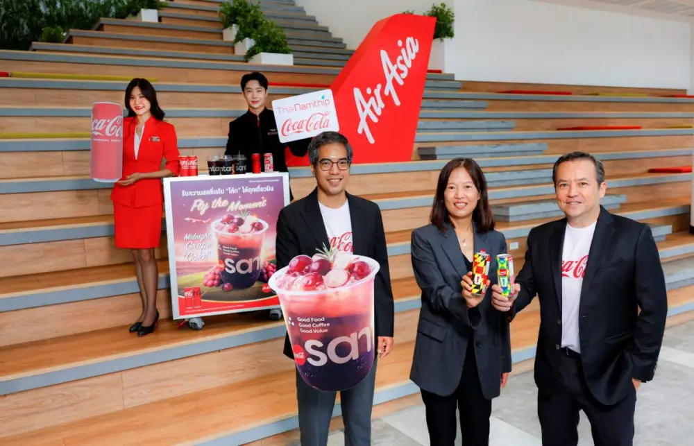 ThaiNamthip Coca-Cola and AirAsia Launch Exclusive Midnight Grape