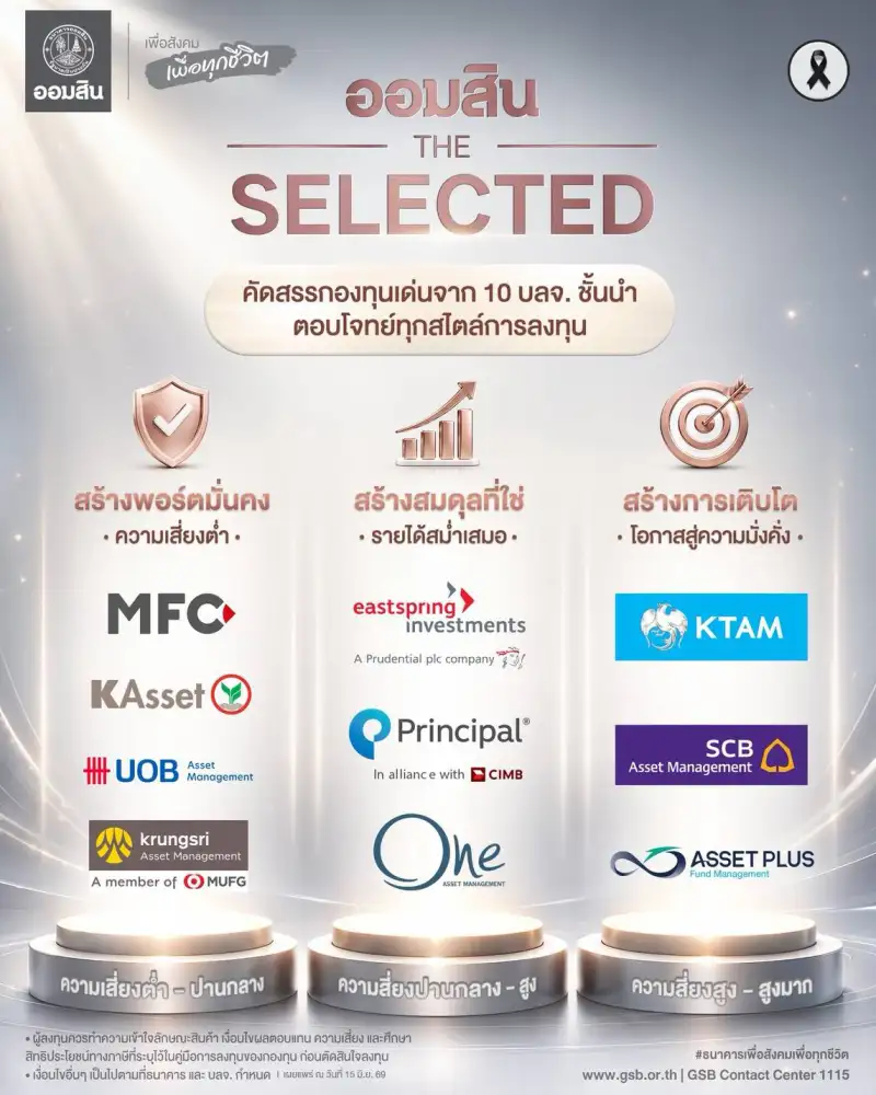 ออมสิน จับมือ 10 บลจ.เปิดตัว