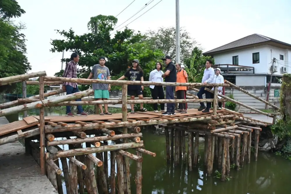 เขตสวนหลวงแจงความคืบหน้าโครงการปรับปรุงเชิงลาดสะพานข้ามคลองจวน เร่งแก้ไขผลกระทบประชาชน