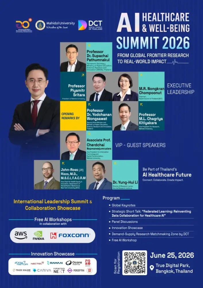 ขอเชิญร่วมงาน AI Healthcare & Well-being Summit 2026