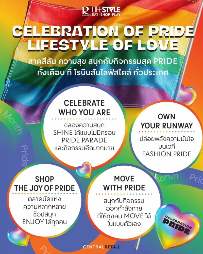 โรบินสันไลฟ์สไตล์ ชวนสาดสีสันความสุขเฉลิมฉลอง Pride Month ภายใต้ธีม