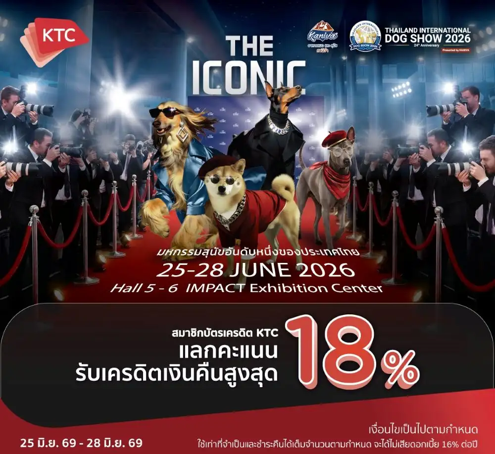 KTC เผยยอดใช้จ่ายหมวดสัตว์เลี้ยงโต 12% สะท้อนเทรนด์ Pet Parent ขยายตัวชัดเจน