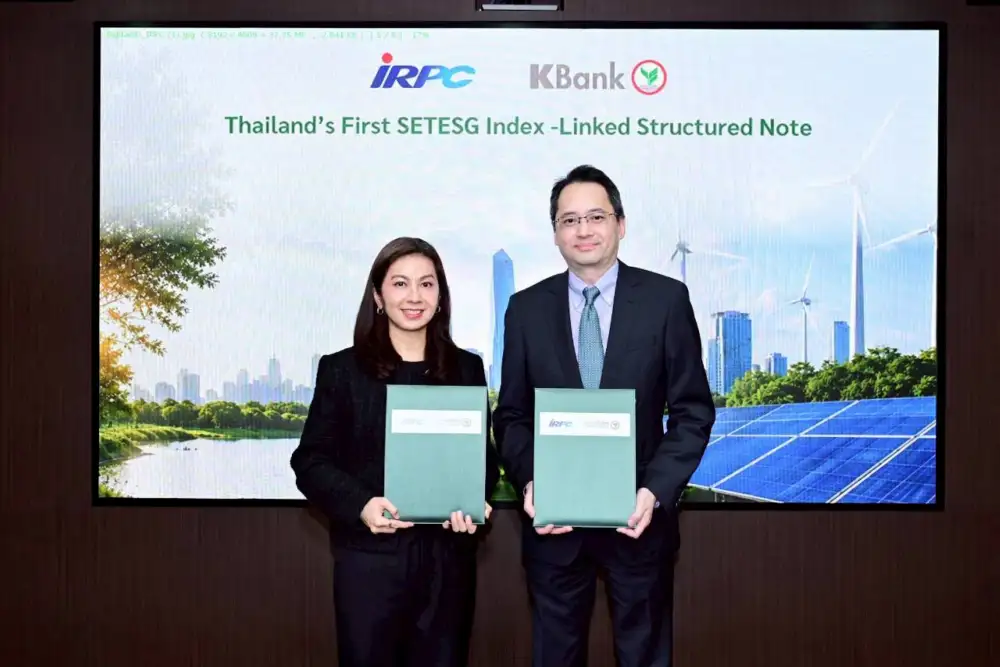 KBANK เปิดตัวหุ้นกู้แฝง SETESG อัดฉีดโปรเจกต์สิ่งแวดล้อม ดึง IRPC ประเดิมลงทุนเจ้าแรก