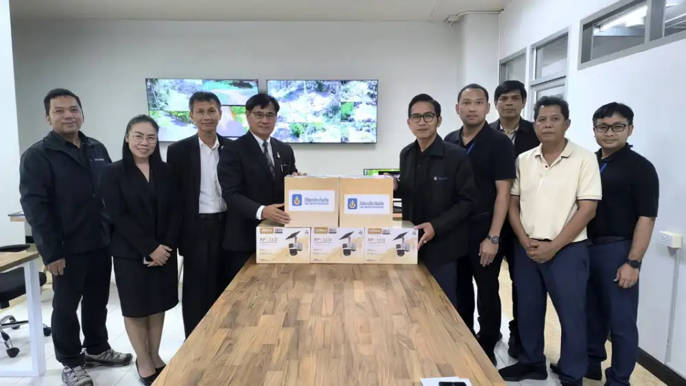 มรภ.รำไพพรรณี-วิริยะฯ มอบระบบ AI เฝ้าระวังช้างป่าแก่งหางแมว