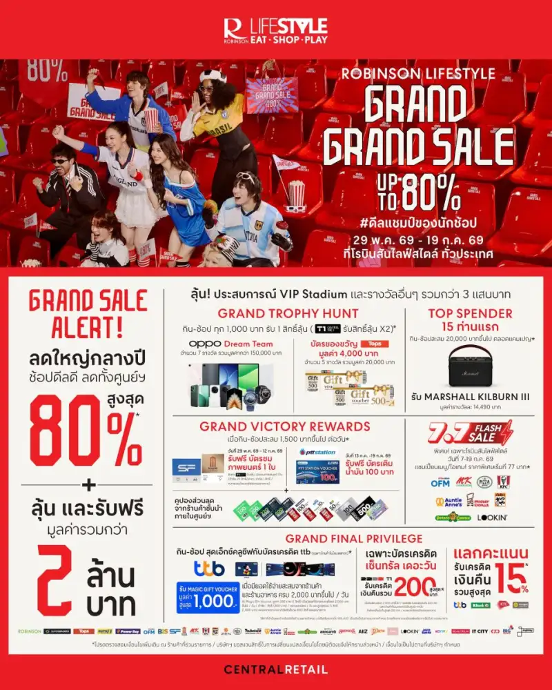 โรบินสันไลฟ์สไตล์ ปลุกกำลังซื้อกลางปี จัดแคมเปญ
