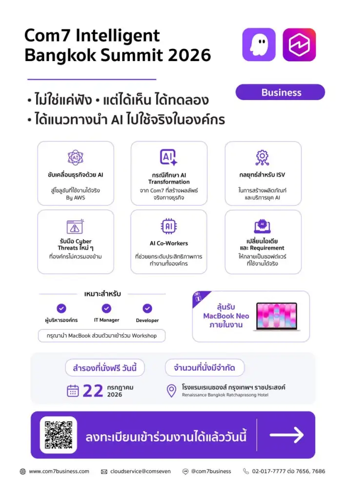 Com7 Business ชวนองค์กรไทยเปิดมุมมองการใช้ AI ในงาน