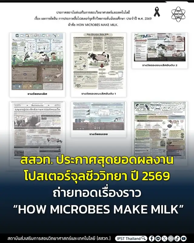 สสวท. ประกาศสุดยอดผลงานโปสเตอร์จุลชีววิทยา ปี 2569 ถ่ายทอดเรื่องราว