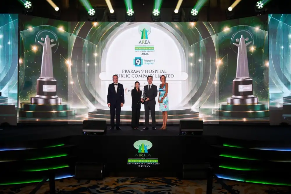 โรงพยาบาลพระรามเก้า รับรางวัล AREA 2026 สาขา Health Promotion จากโครงการ 